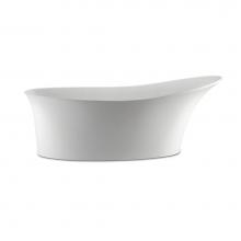 MTI Baths AST227-BI-GL - Lily Sculpturestone Freestanding Air Bath - Gloss Biscuit (60.25X32)