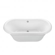 MTI Baths S74+BASE74-BI - 71X35 Biscuit Freestanding Soaker With Pedestal Melinda 1