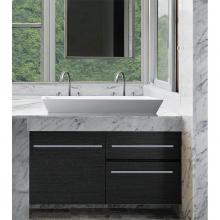 MTI Baths MTCS743-BI-GL - 48X14 GLOSS BISCUIT ESS SINK-PETRA DOUBLE-DUAL DRAIN