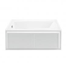 MTI Baths AU80-AL-RH - 60X32 ALMOND INTEGRAL SKIRTED ULTRA WHIRLPOOL/AIR BATH COMBO Wyndham 5- RIGHT HAND D