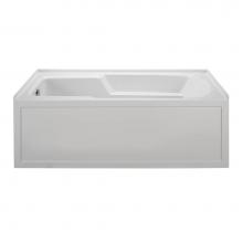 MTI Baths MBWIS6030-BI-LH - 60X30 BISCUIT LEFT HAND DRAIN INTEGRAL SKIRTED WHIRLPOOL W/ INTEGRAL TILE FLANGE-BAS