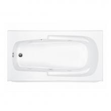 MTI Baths MBAIS6032-WH-LH - 60X32 White Left Hand Drain Integral Skirted Air Bath W/ Integral Tile Flange-Basics