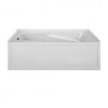 MTI Baths MBWIS6032-BI-LH - 60X32 BISCUIT LEFT HAND DRAIN INTEGRAL SKIRTED WHIRLPOOL W/ INTEGRAL TILE FLANGE-BAS