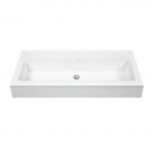 MTI Baths MTCS701-BI-MT - Metro 2 Sr Sculpturestone Semi-Recessed - Matte Biscuit (37.25X17.5)