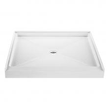 MTI Baths SB3636-BI - 3636 Acrylic Cxl Center Drain 3-Sided Integral Tile Flange - Biscuit