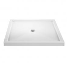 MTI Baths SB3636MTBI - 3636 Acrylic Cxl Center Drain Multi Threshold - Biscuit