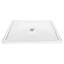 MTI Baths SB4836MTBI - 4836 Acrylic Cxl Center Drain Multi Threshold - Biscuit