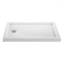 MTI Baths SB4836MTEDBILH - 4836 Acrylic Cxl Lh Drain Multi Threshold - Biscuit