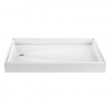 MTI Baths SB5442-BO-LH - 54X42 Bone Left Hand Drain Shower Base W/ 3-Sided Integral Tile Flange