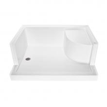 MTI Baths SB6042SEATBOLH - 60X42 Bo Seated Shwr Lh Drain