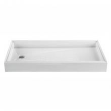 MTI Baths SB6030-BO-RH - 60X30 Bone Right Hand Drain Shower Base W/ 3-Sided Integral Tile Flange