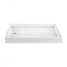 MTI Baths MB6032ED-WH-LH - 60X32 Basics Shower Base White Left Hand Drain