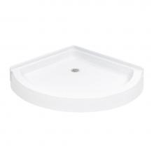 MTI Baths SB36CT-WH - 35.75X35.75X5 WHITE CURVED FRONT SHOWER BASE