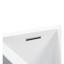 MTI Baths SLOTBN - Slim Line Integrated Overflow W/Toe Tap - Brushed Nickel