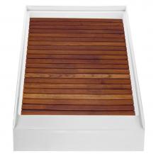 MTI Baths TK-3660 - Teak Shower Tray For Mtsb-3660 Center Drain