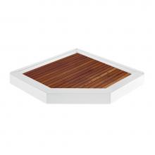 MTI Baths TK-38NA - TEAK SHOWER TRAY FOR MTSB-38 NEO ANGLE