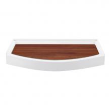 MTI Baths TK-6027-36 - Teak Shower Tray For Mtsb-6027-36 Curved Front