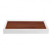 MTI Baths TK-6032 - Teak Shower Tray For Mtsb-6032 End Drain