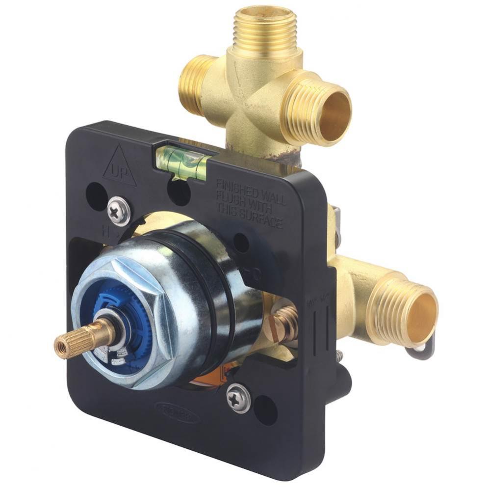 TUB and SHWR VALVE ONLY-SINGLE HDL 1/2&apos;&apos; COMBO INLET and OUTLET W/2-WAY DIVERTER W/STOP
