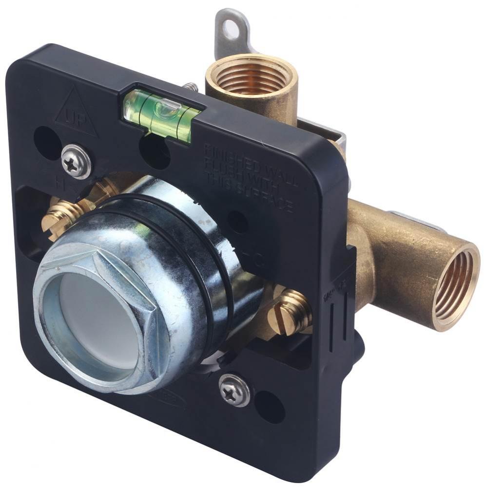 TUB and SHWR VALVE ONLY-SINGLE HDL 1/2&apos;&apos; FIP INLET and OUTLET W/STOP B-PACK