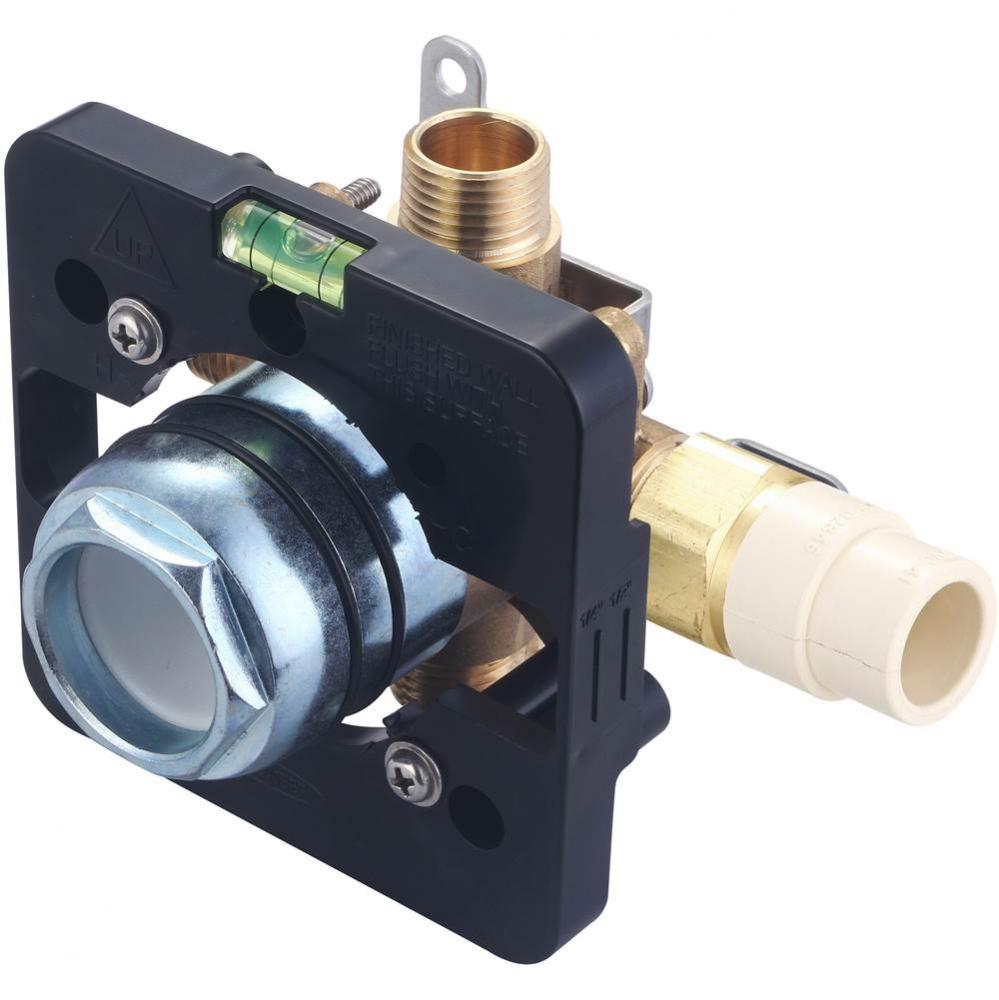 TUB and SHWR VALVE ONLY-SINGLE HDL 1/2&apos;&apos; CPVC INLET COMBO OUTLET