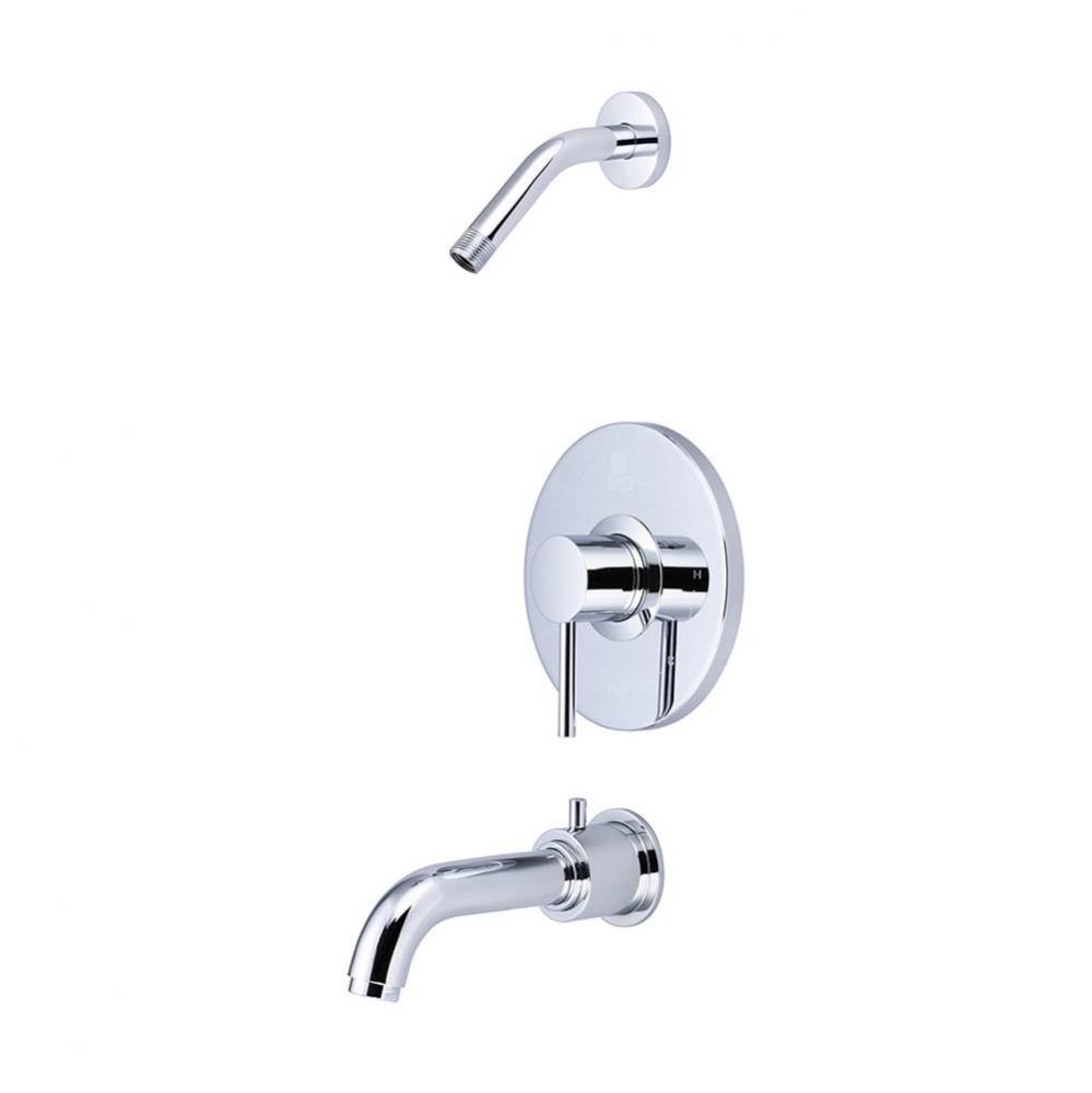 Tub and Shower Trim Set-Motegi Lever Handle Diverter Spout Less Shower-CP