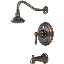 Pioneer T-4AM100-ORB - Tub and Shower Trim Set-Americana Lever Handle Combo Diverter Spout Single Func Shower-Orb