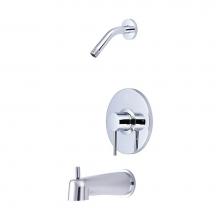 Pioneer T-4MT111-LS - Tub and Shower Trim Set-Motegi Lever Handle Combo Diverter Spout Less Shower-CP