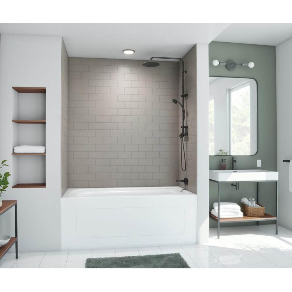 MTMK72-3650 36 x 50 x 72 Swanstone&#xae; Metro Subway Tile Glue up Bathtub and Shower Wall Kit in