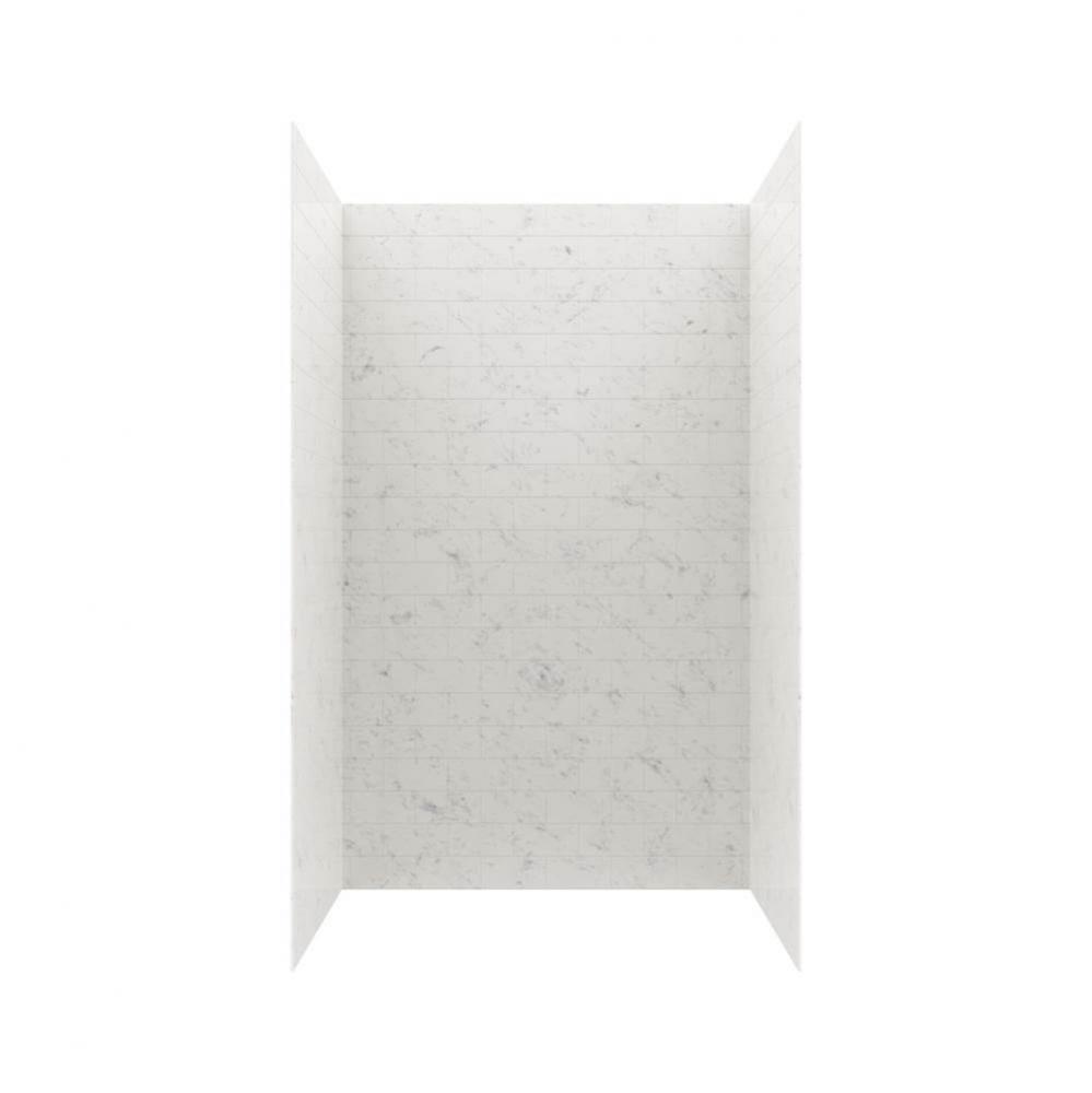 MTMK84-3250 32 x 50 x 84 Swanstone&#xae; Metro Subway Tile Glue up Shower Wall Kit in Carrara