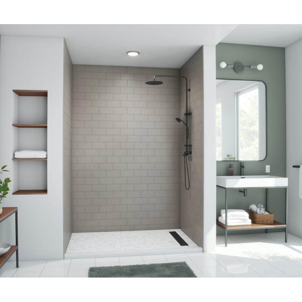 MTMK96-3662 36 x 62 x 96 Swanstone&#xae; Metro Subway Tile Glue up Bathtub and Shower Wall Kit in