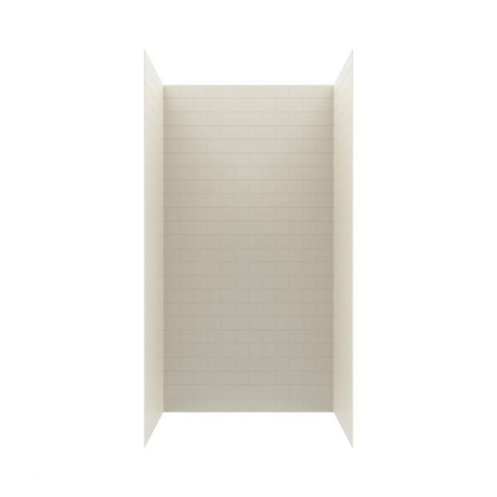 MTMK96-3250 32 x 50 x 96 Swanstone&#xae; Metro Subway Tile Glue up Shower Wall Kit in Bone