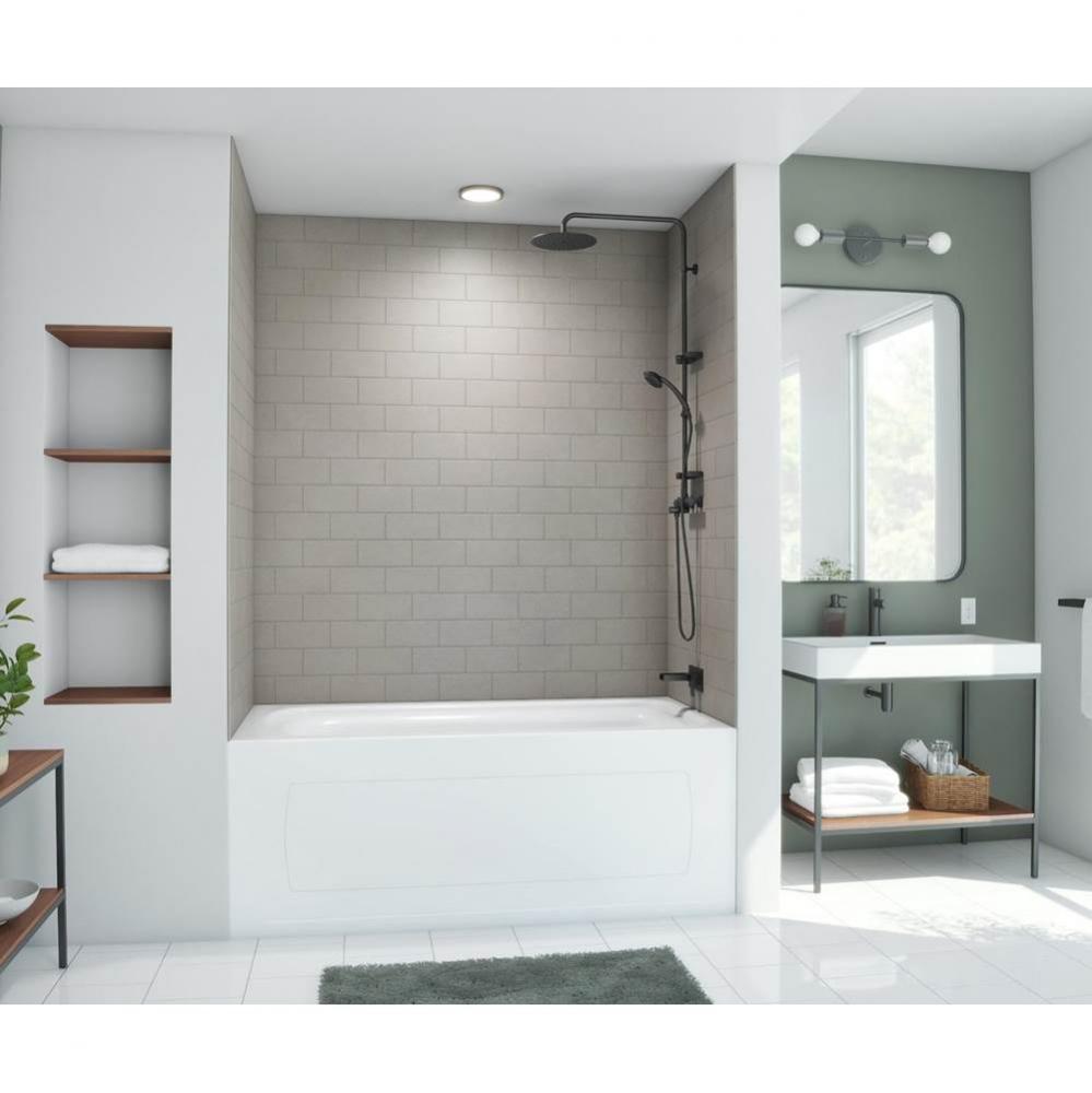 MTMK72-3250 32 x 50 x 72 Swanstone&#xae; Metro Subway Tile Glue up Bathtub and Shower Wall Kit in