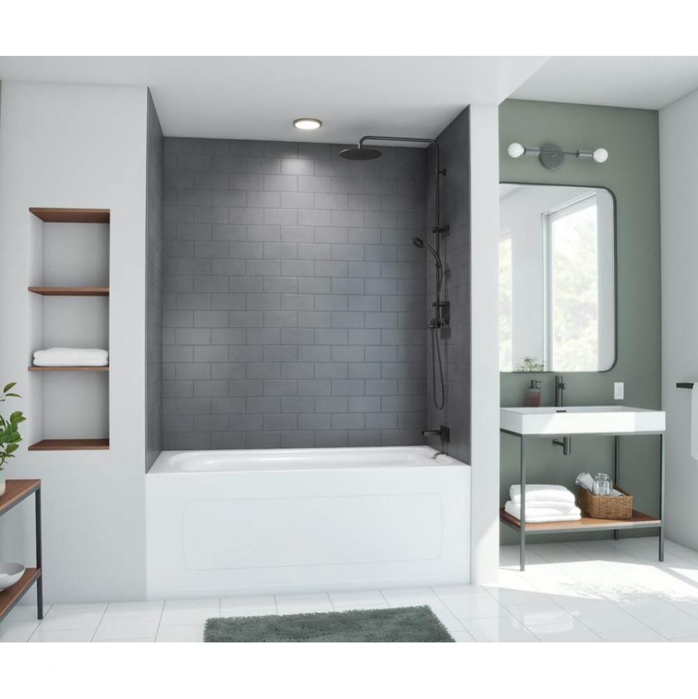 MTMK72-3650 36 x 50 x 72 Swanstone&#xae; Metro Subway Tile Glue up Bathtub and Shower Wall Kit in