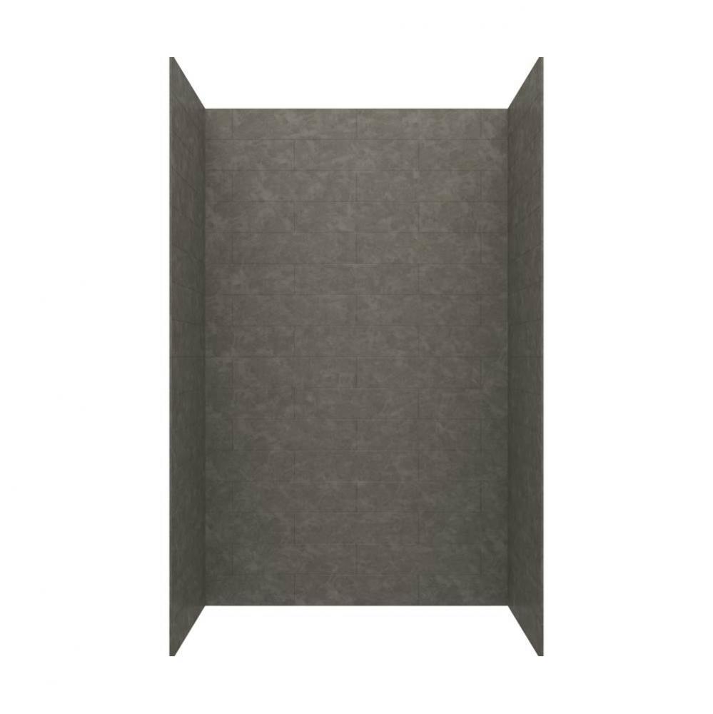 MSMK84-3636 36 x 36 x 84 Swanstone&#xae; Modern Subway Tile Glue up Shower Wall Kit in Charcoal Gr