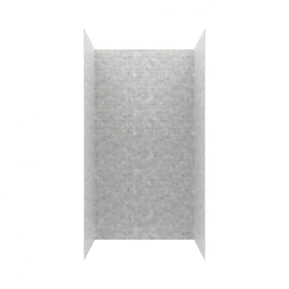 MTMK96-3250 32 x 50 x 96 Swanstone&#xae; Metro Subway Tile Glue up Shower Wall Kit in Ice