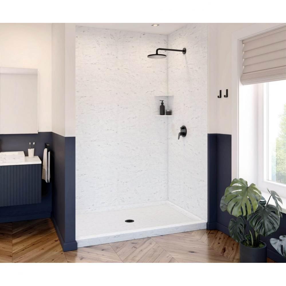 SMMK72-3250 32 x 50 x 72 Swanstone&#xae; Smooth Glue up Bathtub and Shower Wall Kit in Carrara