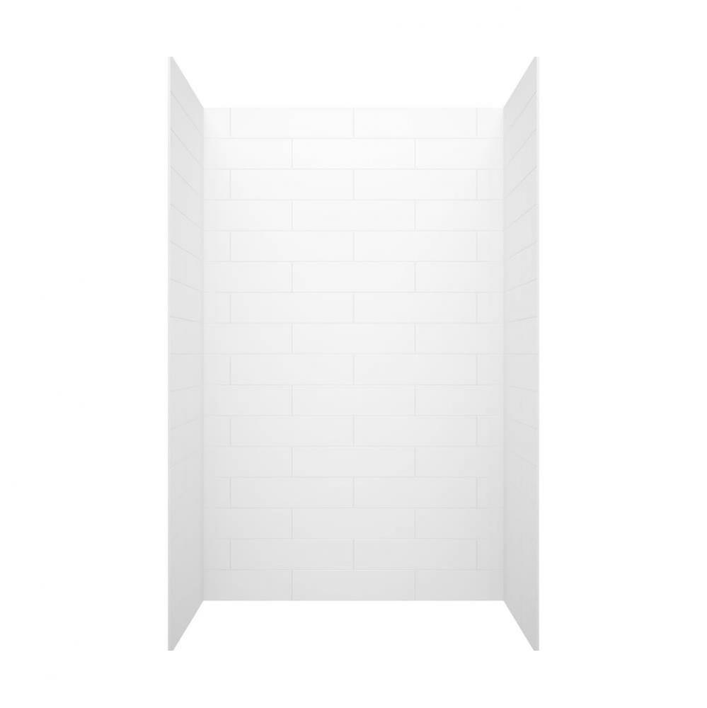 MSMK84-3442 34 x 42 x 84 Swanstone&#xae; Modern Subway Tile Glue up Shower Wall Kit in White