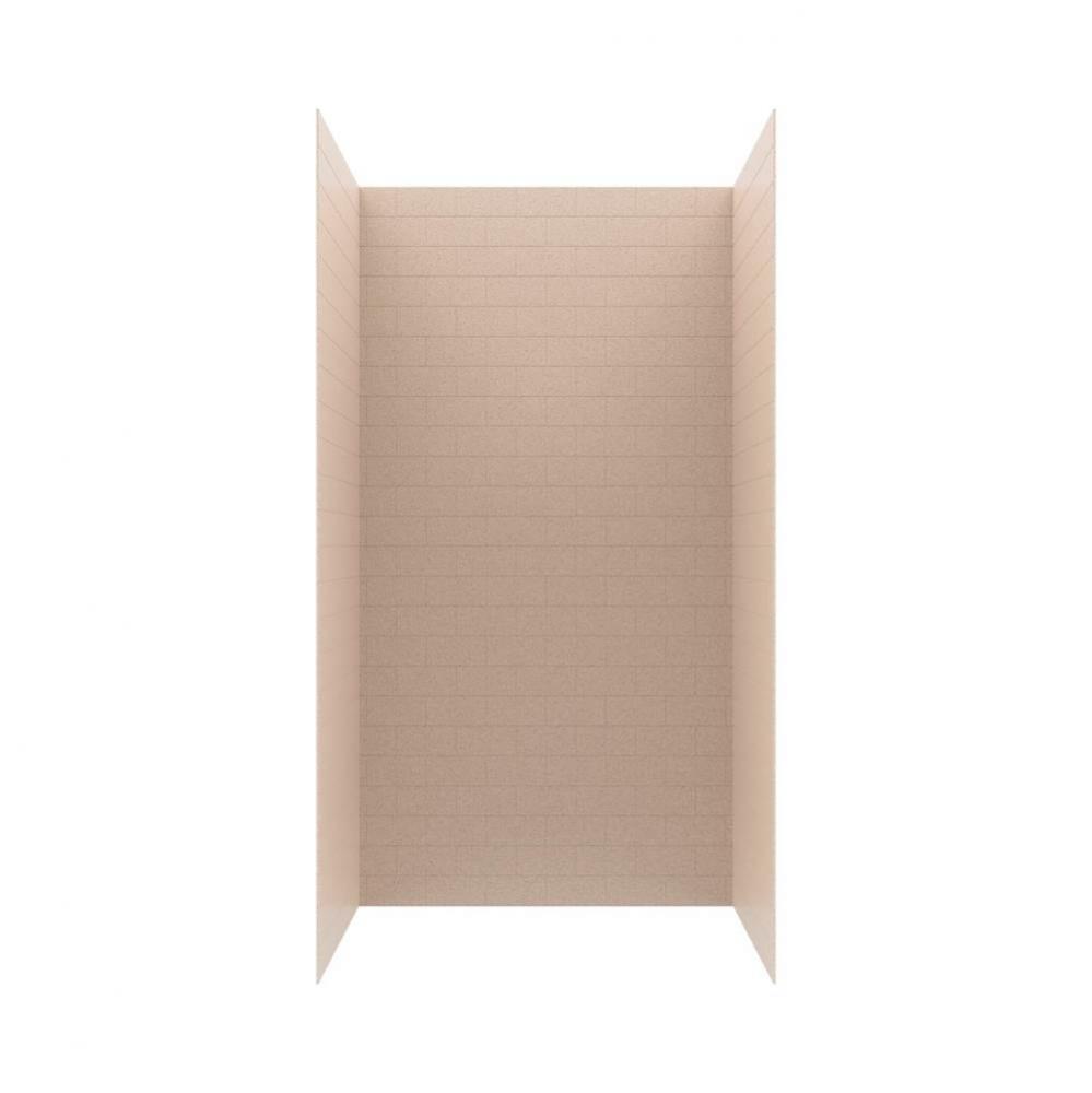 MTMK96-3250 32 x 50 x 96 Swanstone&#xae; Metro Subway Tile Glue up Shower Wall Kit in Bermuda Sand