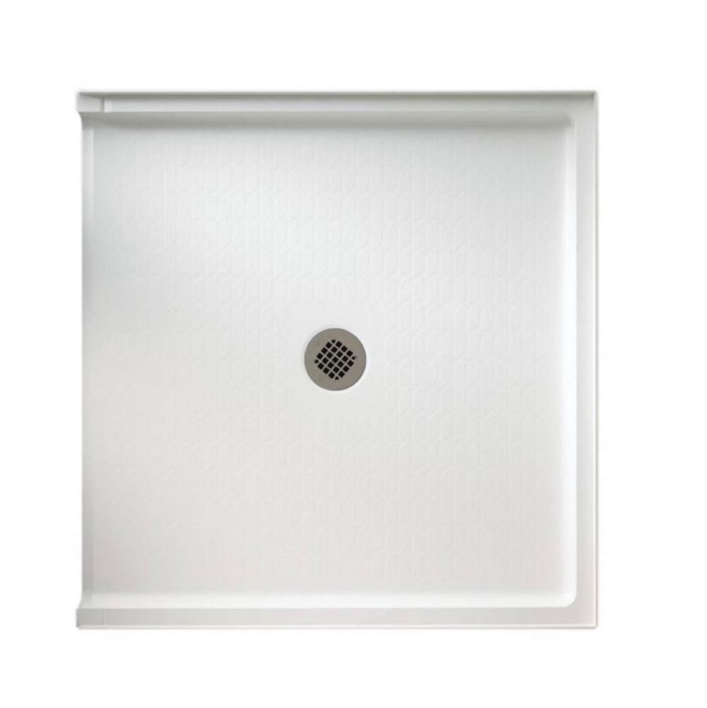 FTS-3738 37 x 38 Veritek Alcove Shower Pan with Center Drain in White