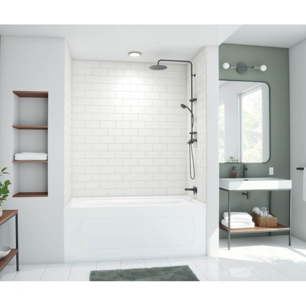 MTMK72-3442 34 x 42 x 72 Swanstone&#xae; Metro Subway Tile Glue up Bathtub and Shower Wall Kit in