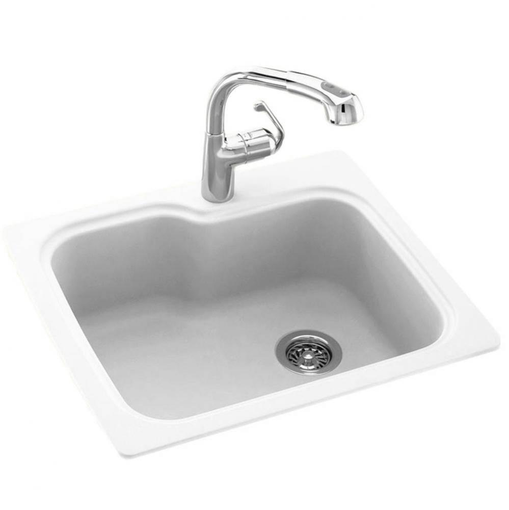 KSSB-2522 22 x 25 Swanstone&#xae; Dual Mount Single Bowl Sink in White