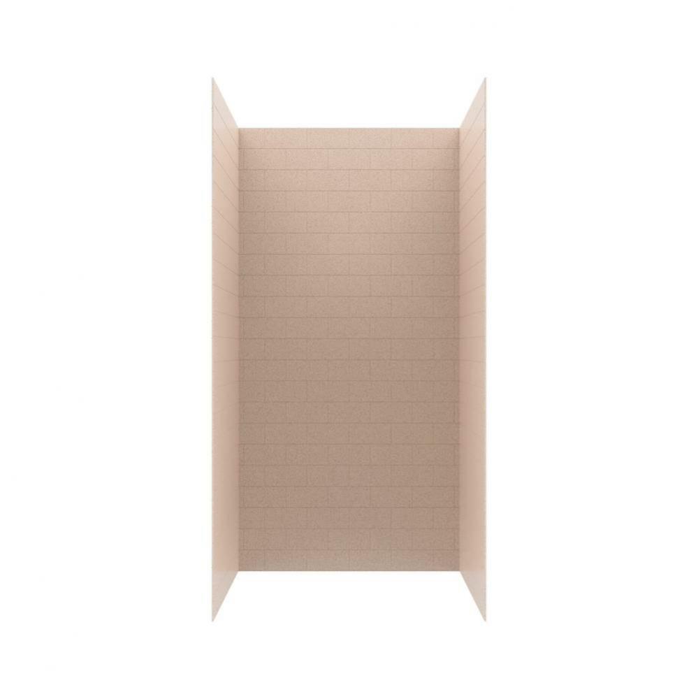 MTMK84-3442 34 x 42 x 84 Swanstone&#xae; Metro Subway Tile Glue up Shower Wall Kit in Bermuda Sand