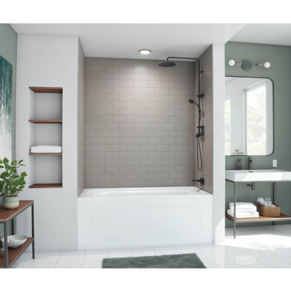 MTMK72-3450 34 x 50 x 72 Swanstone&#xae; Metro Subway Tile Glue up Bathtub and Shower Wall Kit in