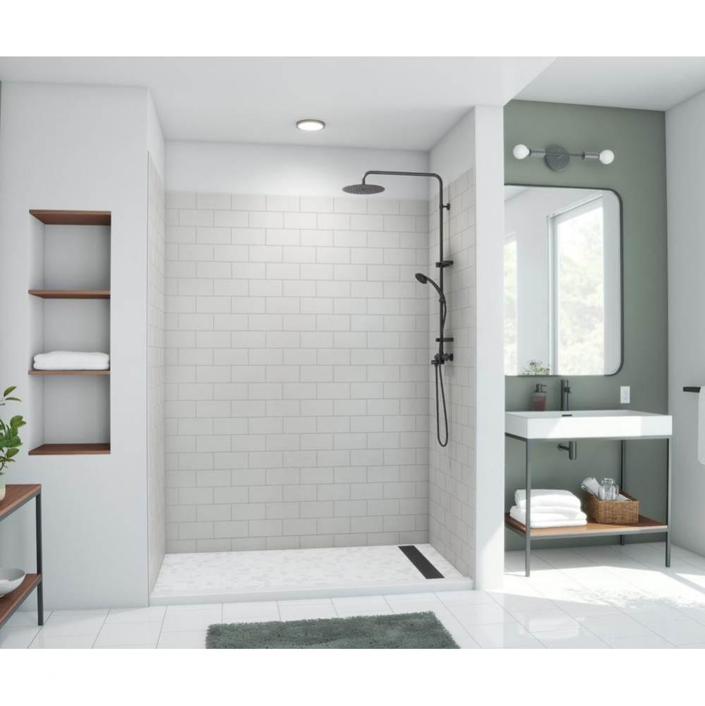 MTMK84-3662 36 x 62 x 84 Swanstone&#xae; Metro Subway Tile Glue up Bathtub and Shower Wall Kit in