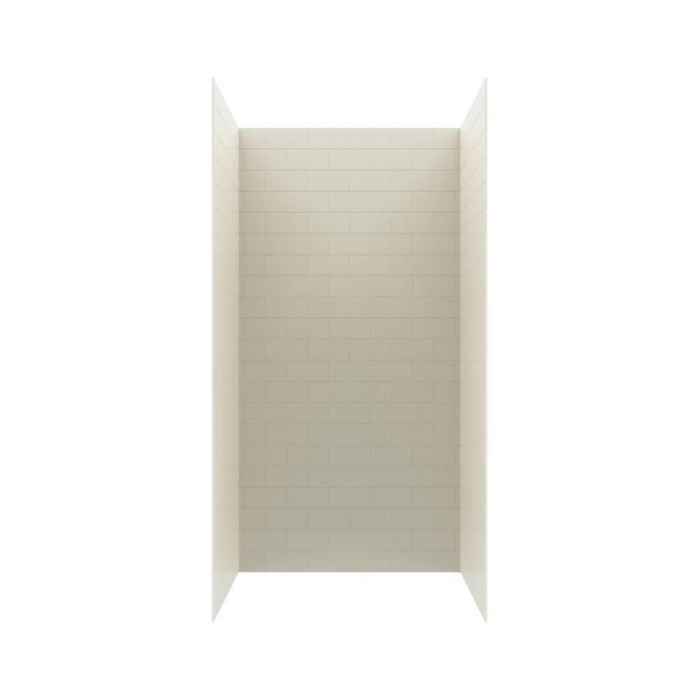 MTMK84-3442 34 x 42 x 84 Swanstone&#xae; Metro Subway Tile Glue up Shower Wall Kit in Bone