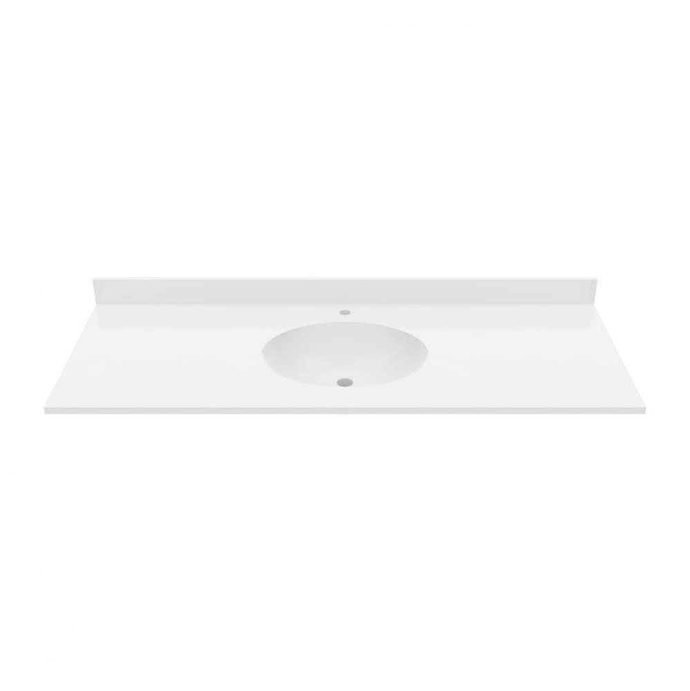 VC1B2255 Ellipse 22 x 55 Single Bowl Vanity Top in White