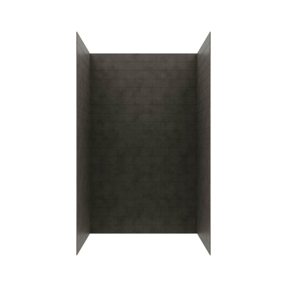 MTMK84-3650 36 x 50 x 84 Swanstone&#xae; Metro Subway Tile Glue up Shower Wall Kit in Charcoal Gra