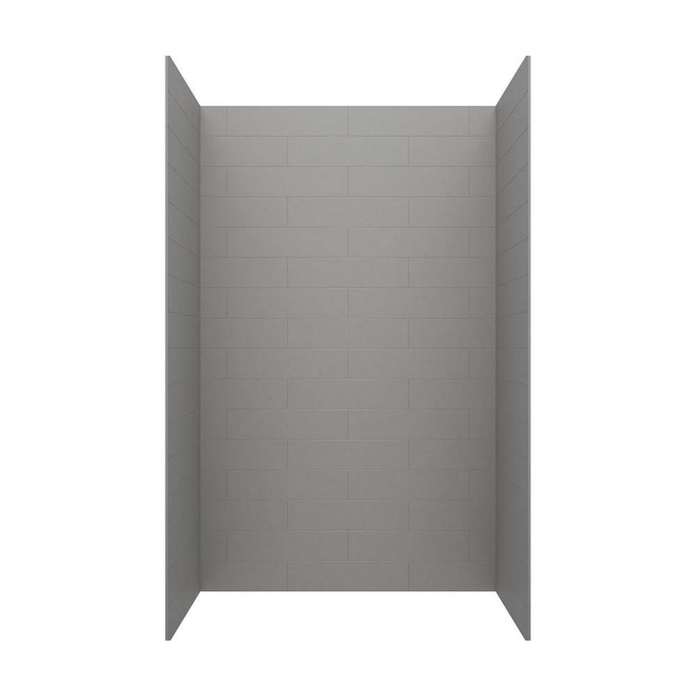 MSMK84-3450 34 x 50 x 84 Swanstone&#xae; Modern Subway Tile Glue up Shower Wall Kit in Ash Gray