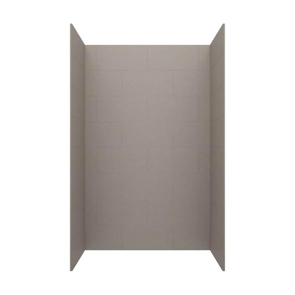 TSMK84-3650 36 x 50 x 84 Swanstone&#xae; Traditional Subway Tile Glue up Shower Wall Kit in Clay